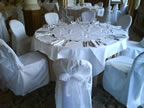 White Chair Covers White Organza Sash